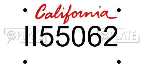 II55062 California License Plate