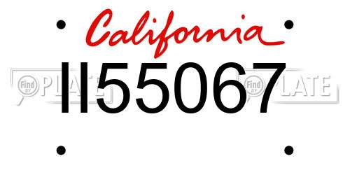 II55067 California License Plate