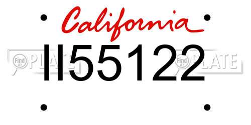 II55122 California License Plate