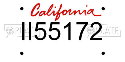 II55172 California License Plate