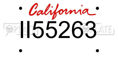 II55263 California License Plate