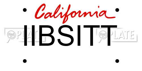 IIBSITT California License Plate