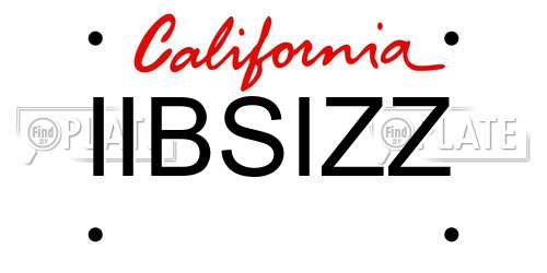 IIBSIZZ California License Plate