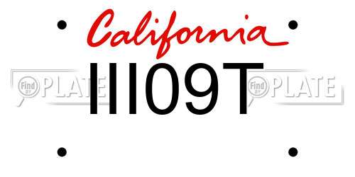 III09T California License Plate