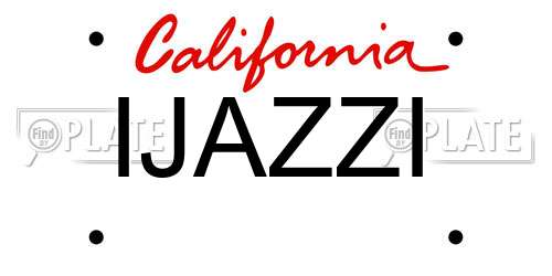 IJAZZI California License Plate