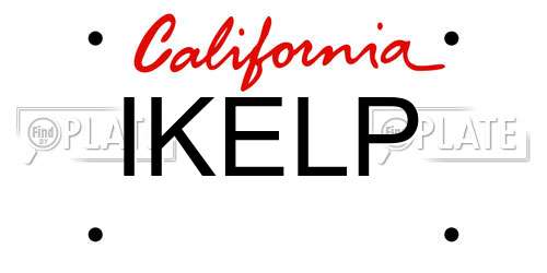 IKELP California License Plate