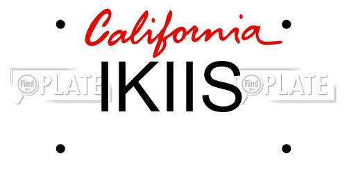 IKIIS California License Plate