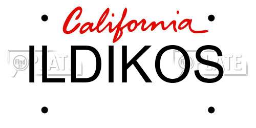ILDIKOS California License Plate