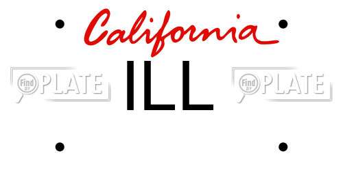 ILL California License Plate