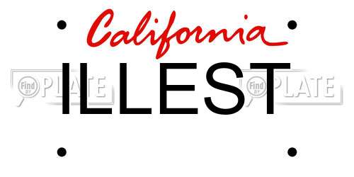 ILLEST California License Plate