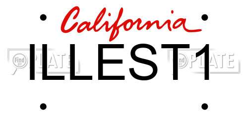 ILLEST1 California License Plate