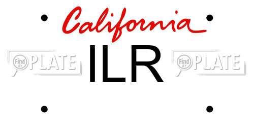 ILR California License Plate