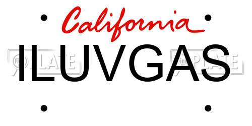 ILUVGAS California License Plate