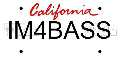 IM4BASS California License Plate