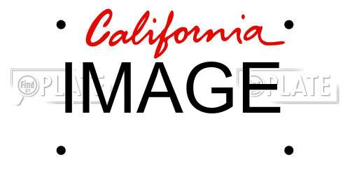 IMAGE California License Plate