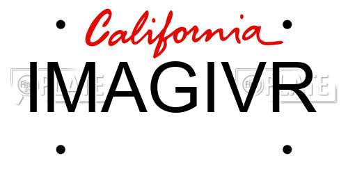 IMAGIVR California License Plate