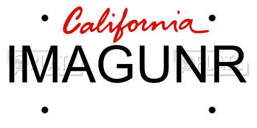 IMAGUNR California License Plate