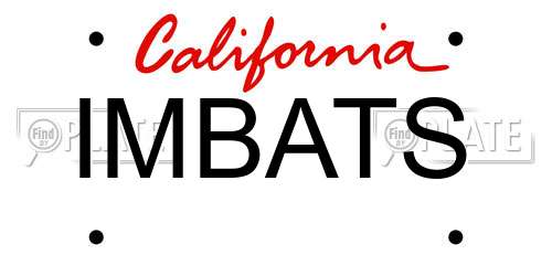 IMBATS California License Plate
