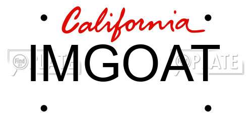 IMGOAT California License Plate