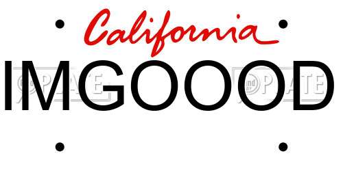 IMGOOOD California License Plate