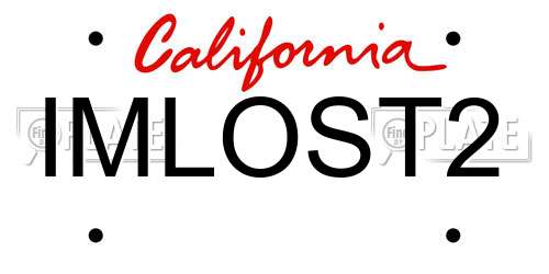 IMLOST2 California License Plate