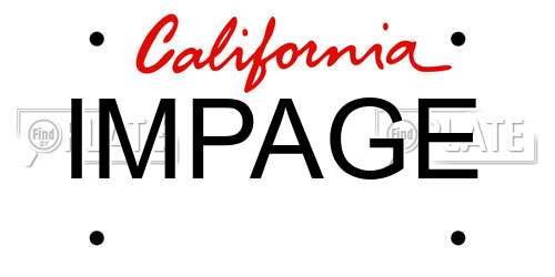 IMPAGE California License Plate
