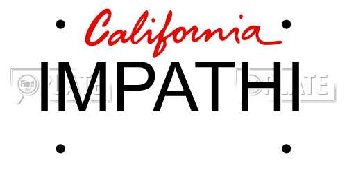 IMPATHI California License Plate