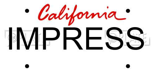 IMPRESS California License Plate