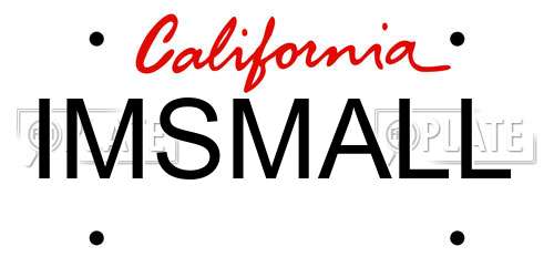 IMSMALL California License Plate