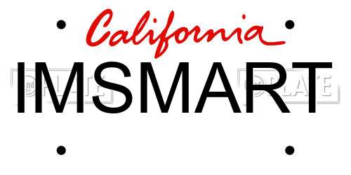 IMSMART California License Plate
