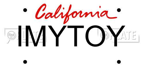 IMYTOY California License Plate