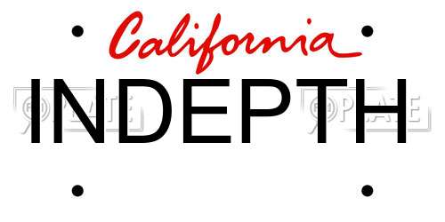 INDEPTH California License Plate