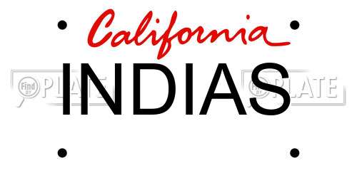 INDIAS California License Plate