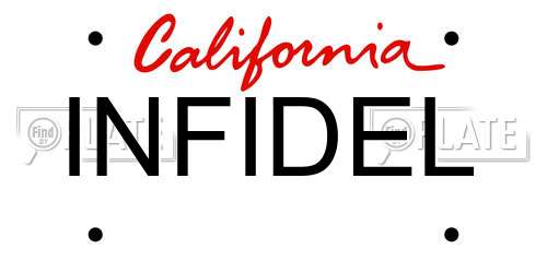 INFIDEL California License Plate