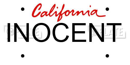 INOCENT California License Plate
