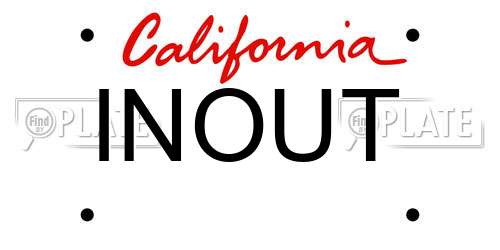 INOUT California License Plate