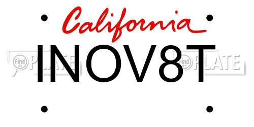 INOV8T California License Plate