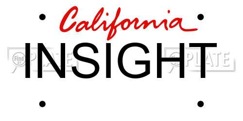 INSIGHT California License Plate