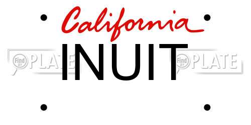 INUIT California License Plate