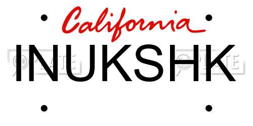 INUKSHK California License Plate