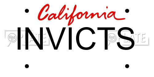 INVICTS California License Plate