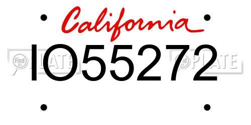 IO55272 California License Plate
