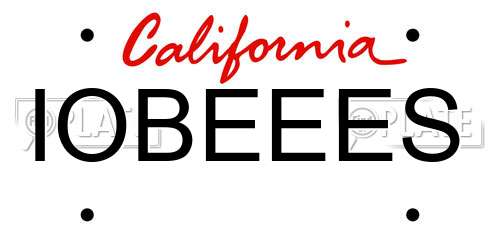 IOBEEES California License Plate