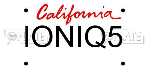 IONIQ5 California License Plate