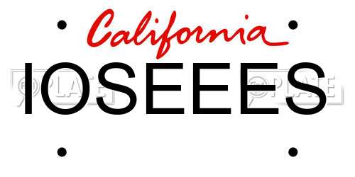 IOSEEES California License Plate