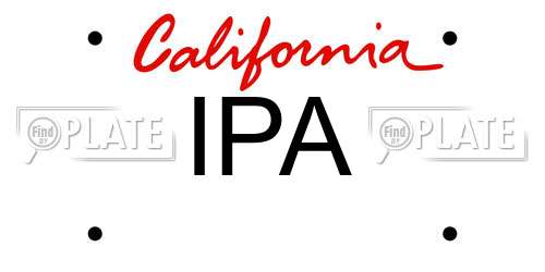 IPA California License Plate