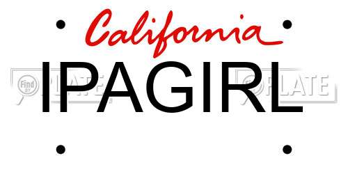 IPAGIRL California License Plate