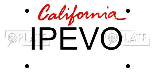 IPEVO California License Plate