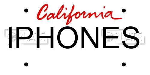 IPHONES California License Plate