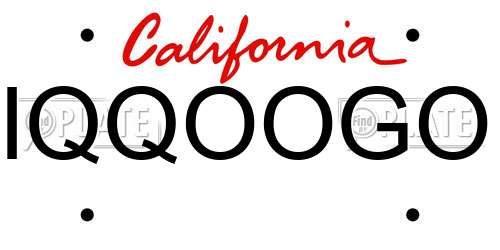 IQQOOGO California License Plate